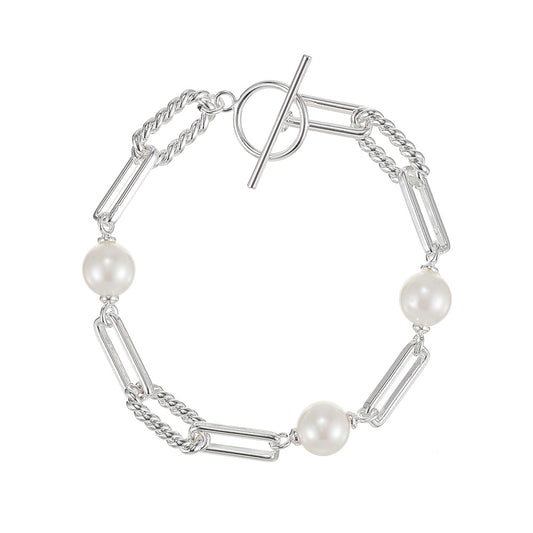 She's Spicy Pearl Chain Link Bracelet - Southern Belle Boutique