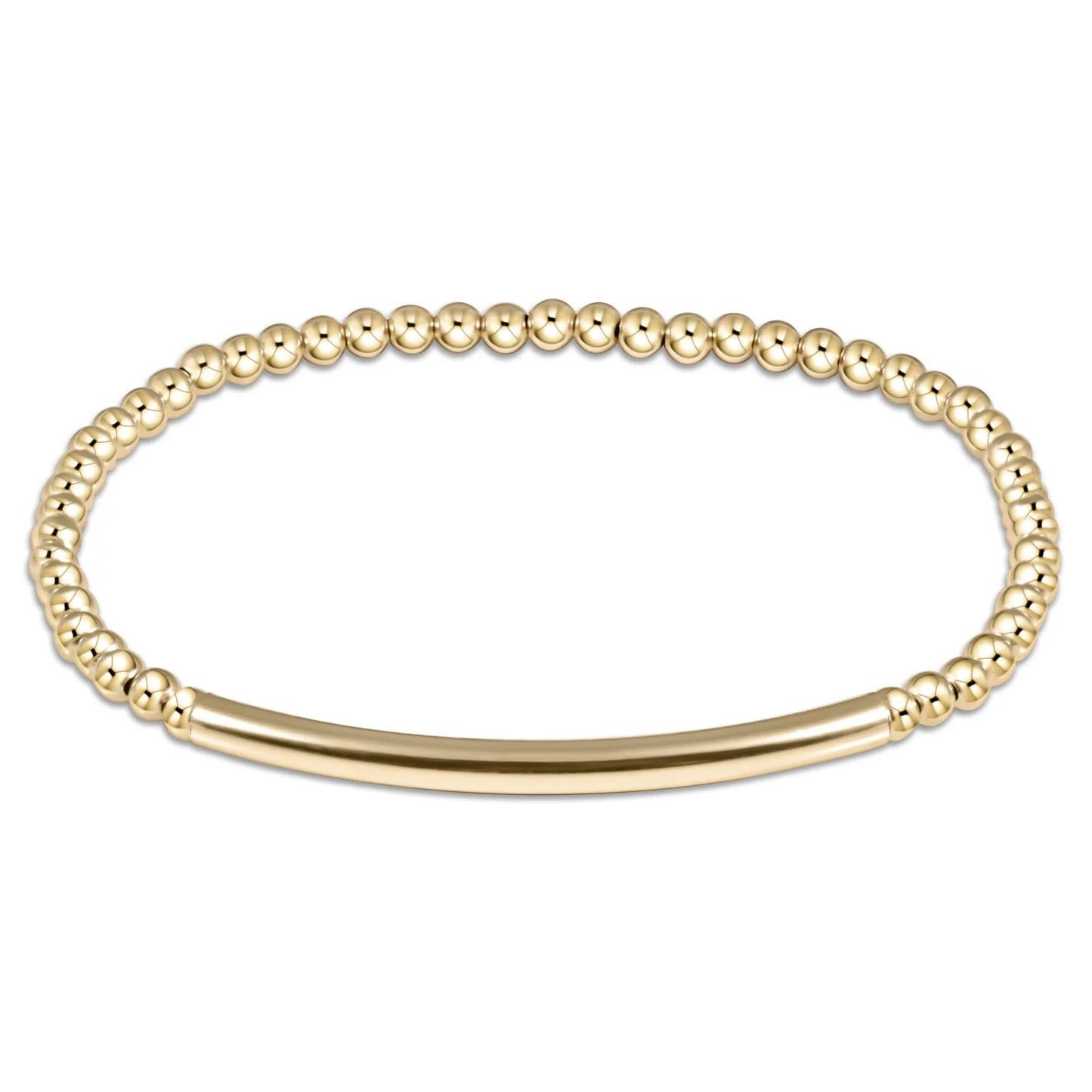 Classic Gold 3MM Bead Bracelet - Bliss Bar Smooth