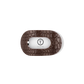 Medium Flat Round Hair Clip - Brown Crocodile