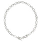 Sylvia Metal Link And Chain Necklace Silver - Southern Belle Boutique