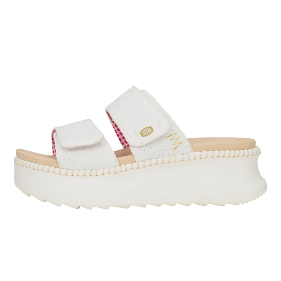 Delray Slide Eyelet White - Southern Belle Boutique