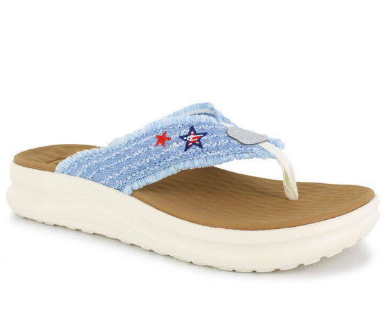 Tide Flip Flip - Denim Stars - Southern Belle Boutique