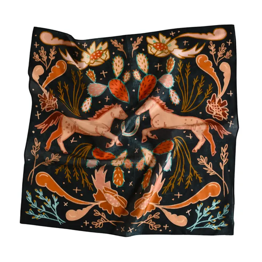 Wild Horse Prairies in Denim Cowgirl Wild Rag - Southern Belle Boutique