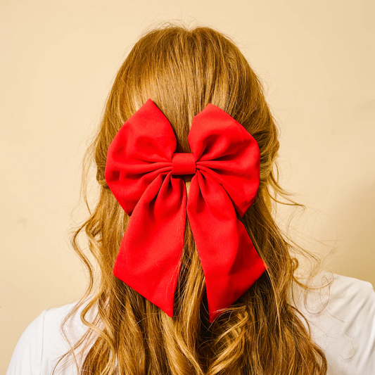 Classic Hair Bow - Red