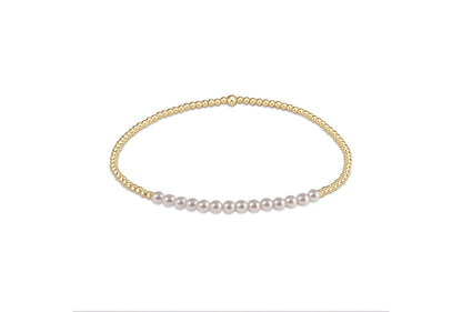 Gold Bliss Pearl 3mm Bracelet - Southern Belle Boutique