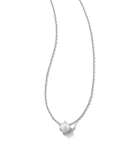 Ashton Pearl Pendant Necklace Silver - Southern Belle Boutique