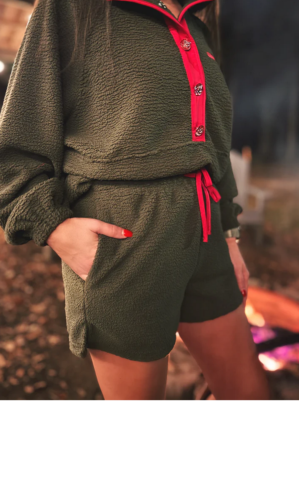 Brianna Cannon Green Fleece Set - Southern Belle Boutique