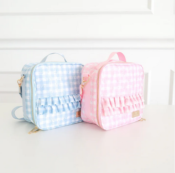 Ruffled Nylon Lunchbox - Pink Floral