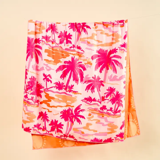 Xl Quick-Dry Beach Towel-Paradise Palms - Southern Belle Boutique