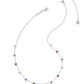Sierra Star Crystal Strand Necklace - Silver Red White Blue Mix