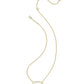 Elisa Statement Short Pendant Necklace Gold Ivory Mother Of Pearl - Southern Belle Boutique