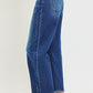 Risen Slouchy Cropped Barrel Jeans with Embroidered Hem