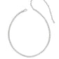 Bella Tennis Necklace Silver White Cz