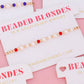 Tatum Pearl in Red Bracelet- 6.75" - Southern Belle Boutique