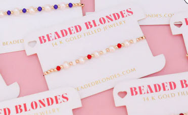Tatum Pearl in Red Bracelet- 6.75" - Southern Belle Boutique