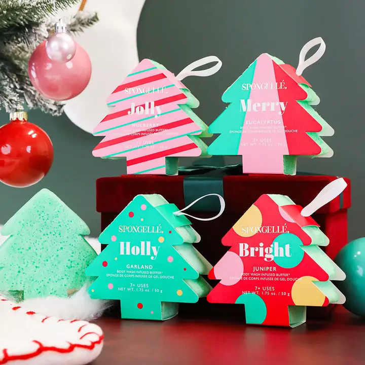 Spongelle’s® tree-shaped ornament body wash infused buffers - Southern Belle Boutique