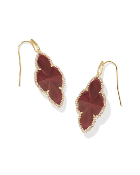 Abbie Pave Frame Drop Earrings