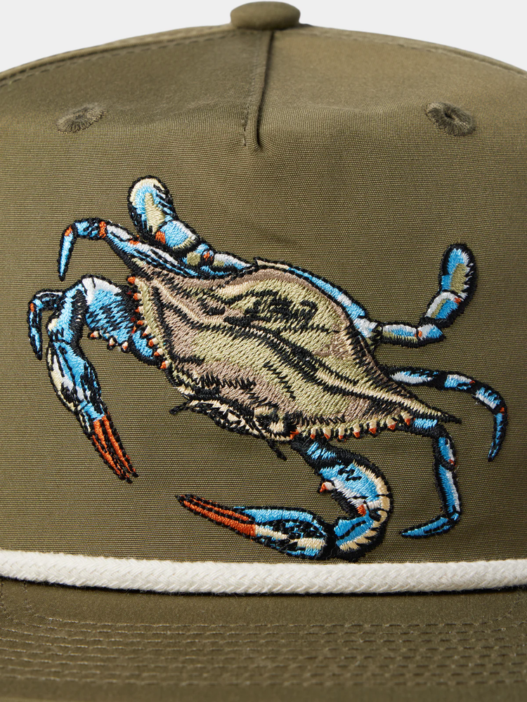 Dusty Olive Blue Crab Hat - Southern Belle Boutique