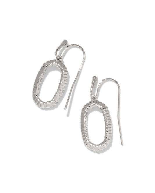 Lee Ridge Open Frame Earrings - Silver - Southern Belle Boutique