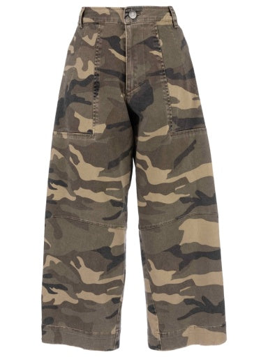Ashton Camo Wide Leg Barrel Jean - Southern Belle Boutique