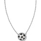 Soccer Short Pendant Necklace Silver Ivory Mother Of Pearl - Southern Belle Boutique
