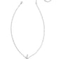 Pearl Initial X Short Pendant Necklace - Silver - Southern Belle Boutique