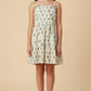 Beige Wallpaper Block Print Detail Poplin Dress
