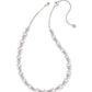 Rosalie Tennis Necklace - Silver White Crystal