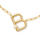 Pearl Letter B Short Pendant Necklace - Gold