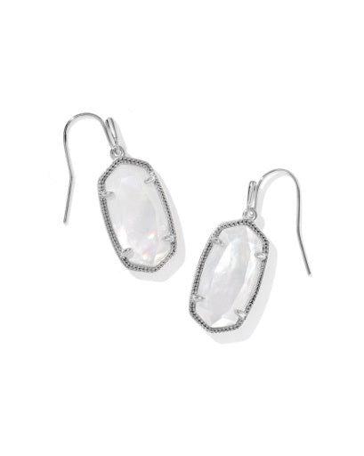 Dani Drop Earring Silver Ivory Mother Of Pearl