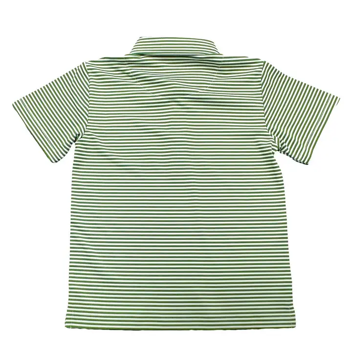Inshore Performance Polo - Green Striped