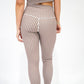 Brown Gingham Performance High Rise Leggings