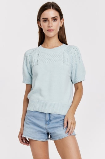 Elsie Sweater - Aquamarine - Southern Belle Boutique