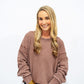Chocolate Cutout Back Layering Sweatshirt