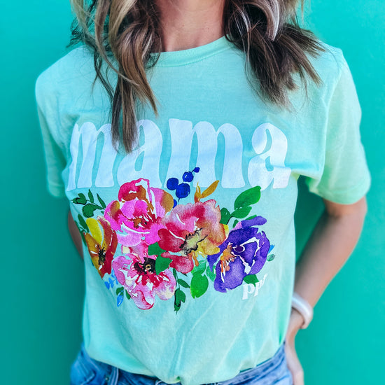 Floral Mama Watercolor Tee - Southern Belle Boutique