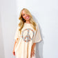 Oatmeal Peace Sign TShirt - Southern Belle Boutique