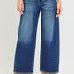 Risen Slouchy Cropped Barrel Jeans with Embroidered Hem