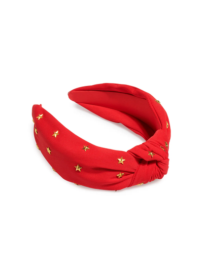 Stars Knotted Headband, Red - Southern Belle Boutique