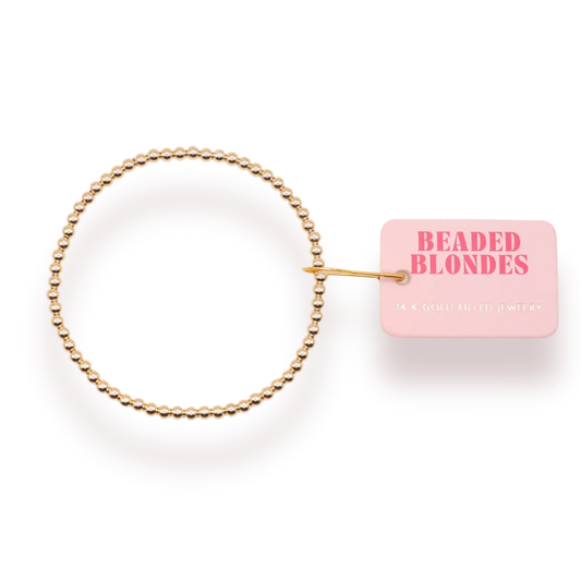 3mm Gold Beaded Bracelet - Southern Belle Boutique