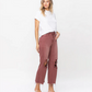 Super High Rise 90's Vintage Crop Flare Jeans - Russet Brown