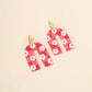 Acrylic Earrings - Red - Southern Belle Boutique