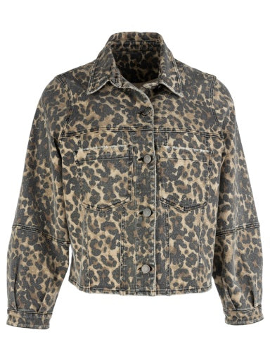 Bailey Button Front Jacket - Tan/Brown - Southern Belle Boutique