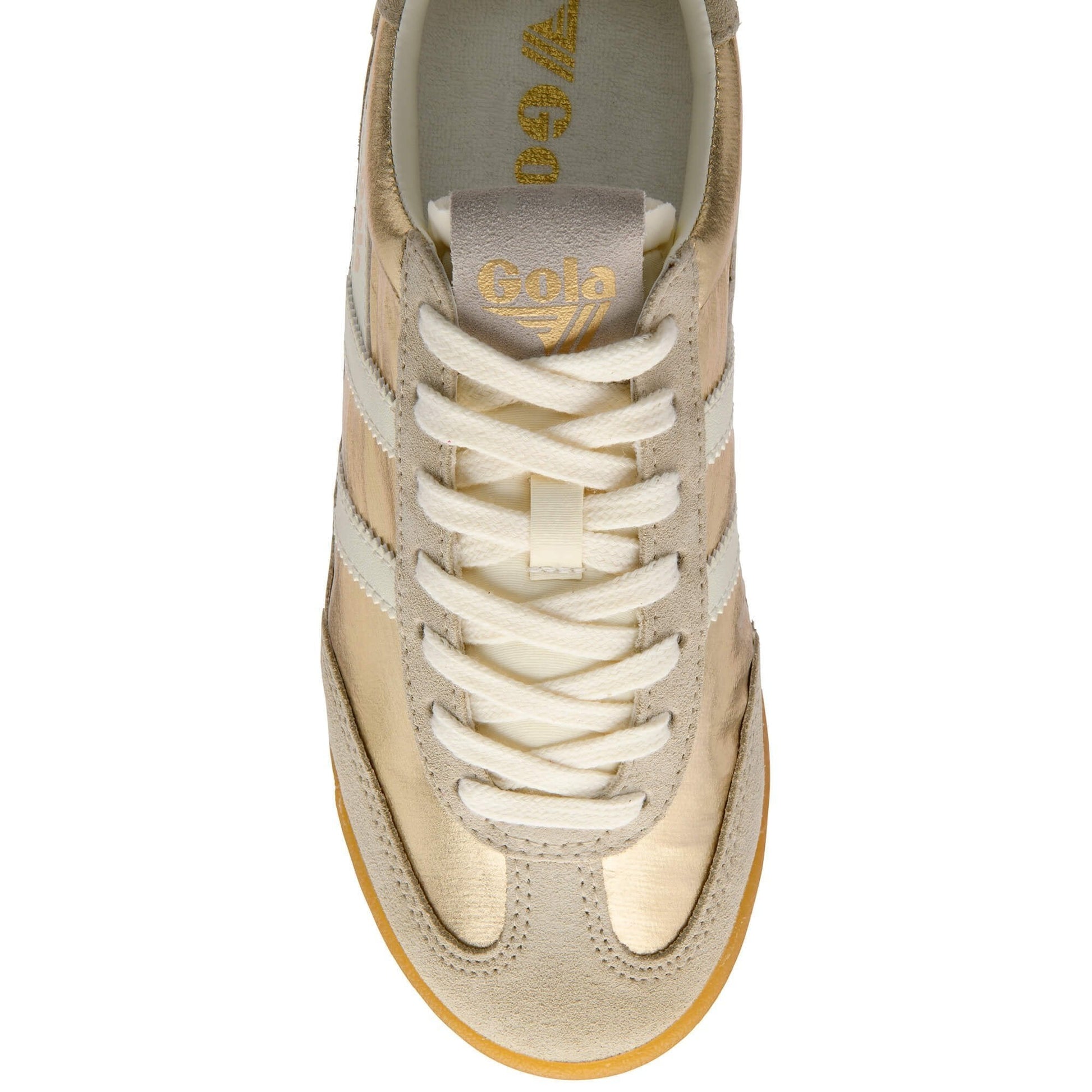 Firefly Metallic Trainer Sneakers - Gold/Off White - Southern Belle Boutique