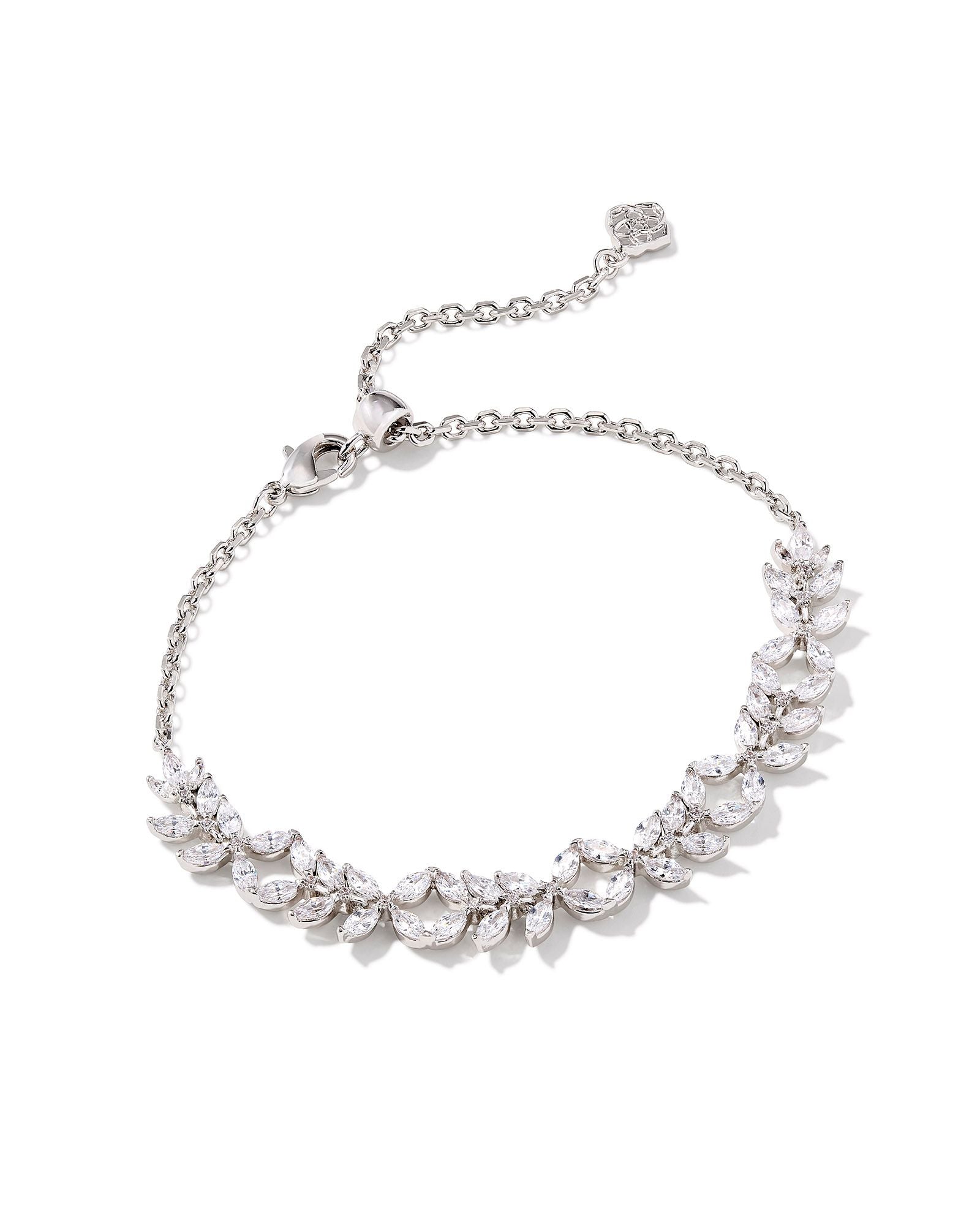 Rosalie Tennis Bracelet - Silver White Crystal - Southern Belle Boutique