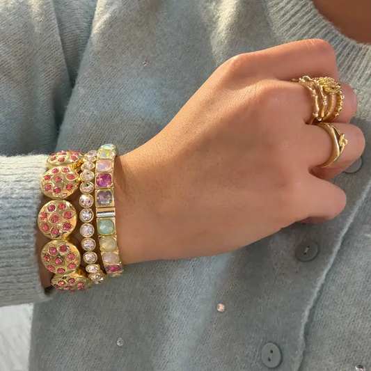 Sparkly Disco Pink Bracelet Set - Southern Belle Boutique