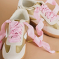Step It Up Shoelaces-Gingham Pink