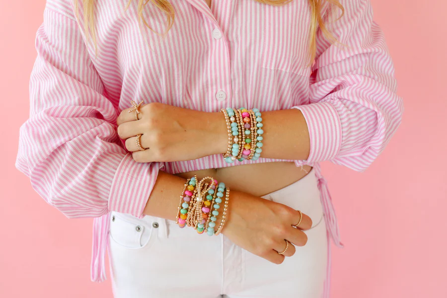 Turks Pearl Gemstone Bracelet - Southern Belle Boutique