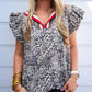 Animal Red Stripe Blouse