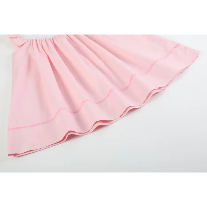 Pretty Pink Easter Bunny Smocked Bishop Dress - Southern Belle Boutique