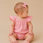 Pink Gingham Summer Romper - Southern Belle Boutique